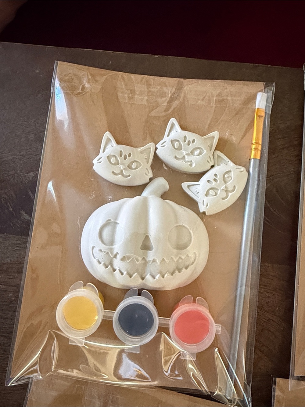 White Halloween Paint-Your-Own Pumpkin & Cats Kit JJ’S CRAFTS 🎨